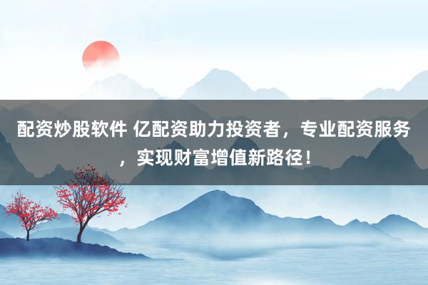 配资炒股软件 亿配资助力投资者，专业配资服务，实现财富增值新路径！