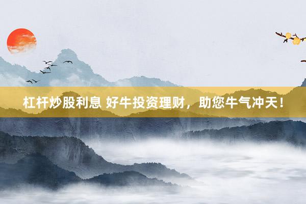 杠杆炒股利息 好牛投资理财，助您牛气冲天！