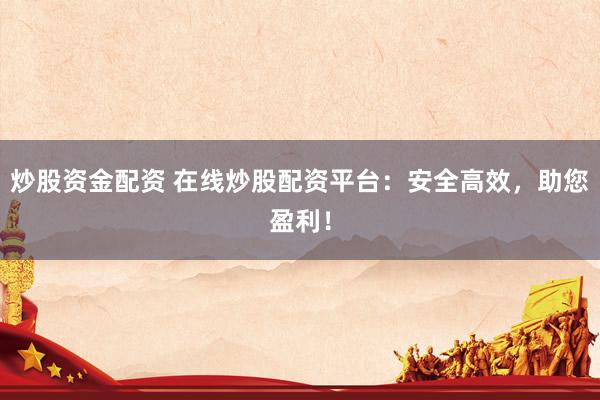 炒股资金配资 在线炒股配资平台：安全高效，助您盈利！