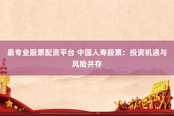 最专业股票配资平台 中国人寿股票：投资机遇与风险并存