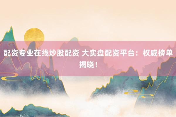 配资专业在线炒股配资 大实盘配资平台：权威榜单揭晓！