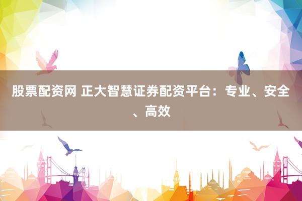 股票配资网 正大智慧证券配资平台：专业、安全、高效