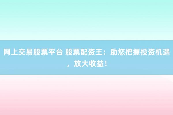 网上交易股票平台 股票配资王:助您把握投资机遇,放大收益!