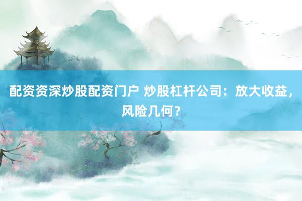 配资资深炒股配资门户 炒股杠杆公司：放大收益，风险几何？